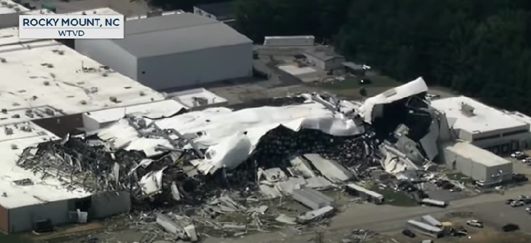 Pfizer Rocky Mount Facility Severely Damaged From Tornado